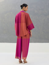 Sara Eri Silk Co-ord Set  - Rose