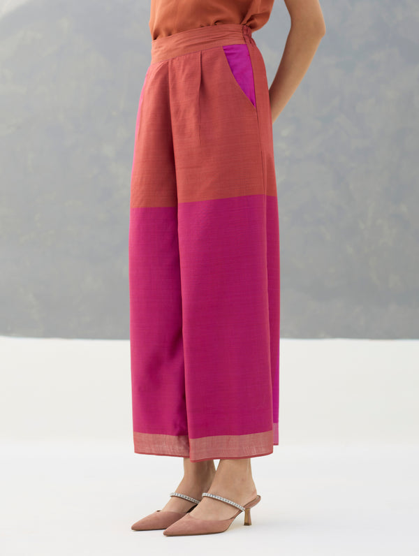 Aana Eri Silk Co-ord Set -  Rose