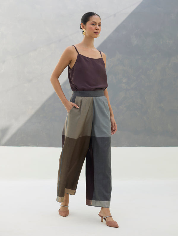 Eva Eri Silk Culottes - Taupe Grey