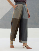 Warda Angrakha Eri Silk Kurta Set  - Taupe Grey