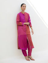 Sama Eri Silk Shirt Kurta -  Rose
