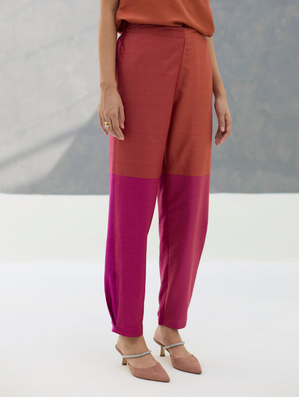 Sama Eri Silk Shirt Kurta Set -  Rose