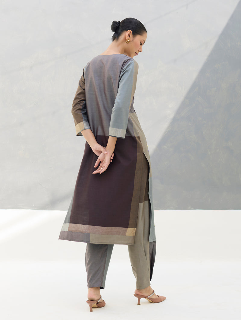 Ida Eri Silk Pant - Taupe Grey