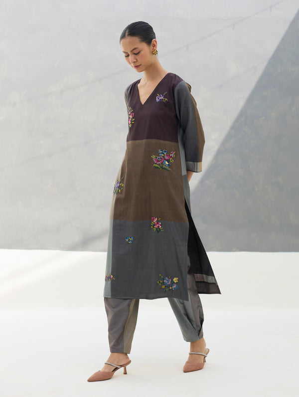 Ida Eri Silk Pant - Taupe Grey