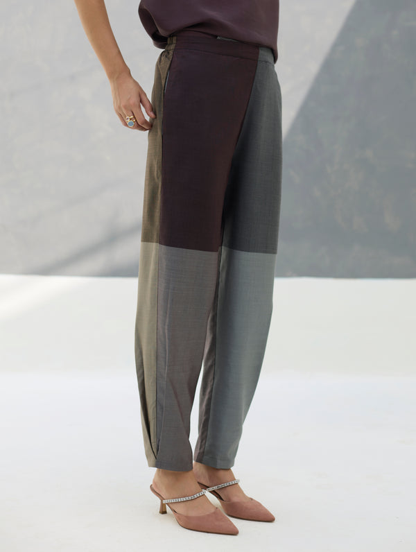 Ida Eri Silk Pant - Taupe Grey
