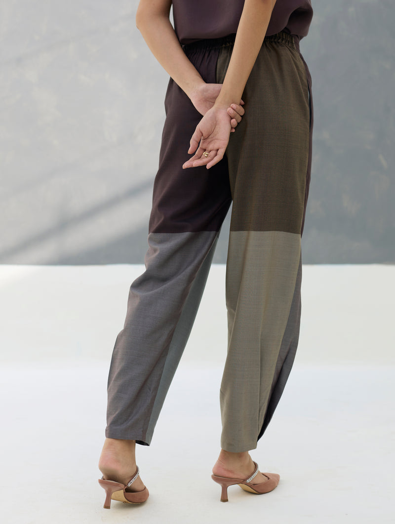 Ida Eri Silk Pant - Taupe Grey