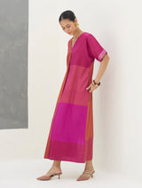 Cath Eri Silk Kaftan Dress - Rose