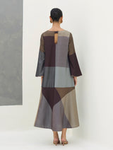 Zoa Eri Silk Dress -  Taupe Grey