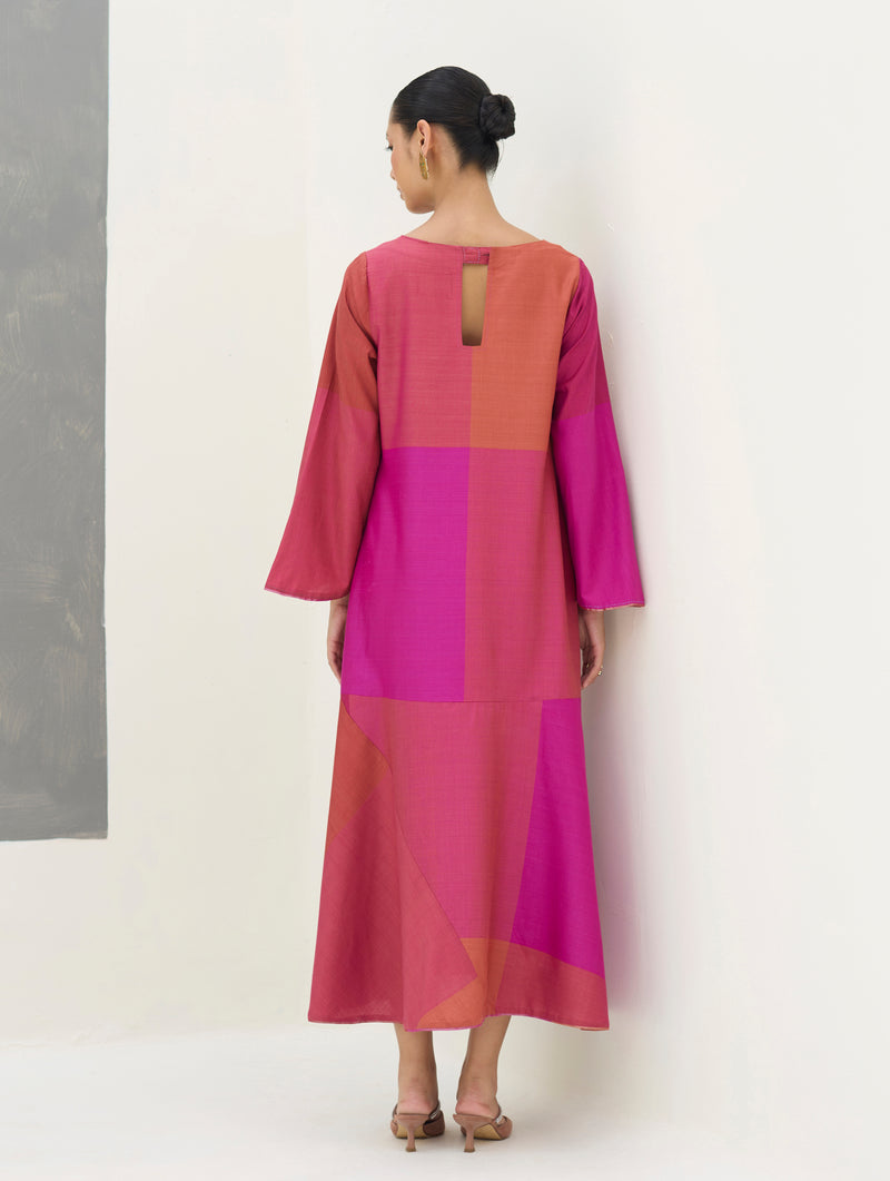 Zoa Eri Silk Dress -  Rose