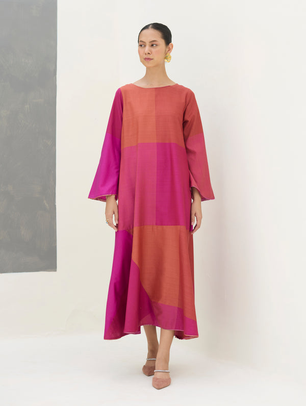 Zoa Eri Silk Dress -  Rose