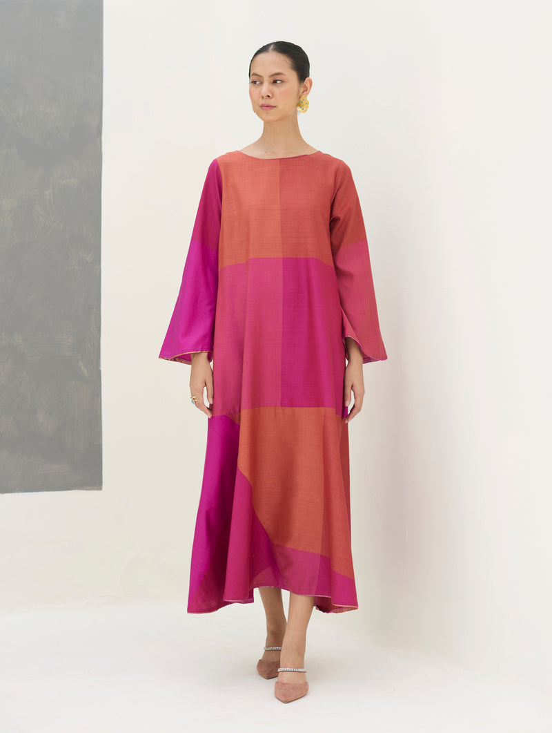 Zoa Eri Silk Dress -  Rose