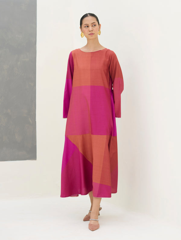 Zoa Eri Silk Dress -  Rose