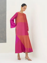 Zoa Eri Silk Dress -  Rose