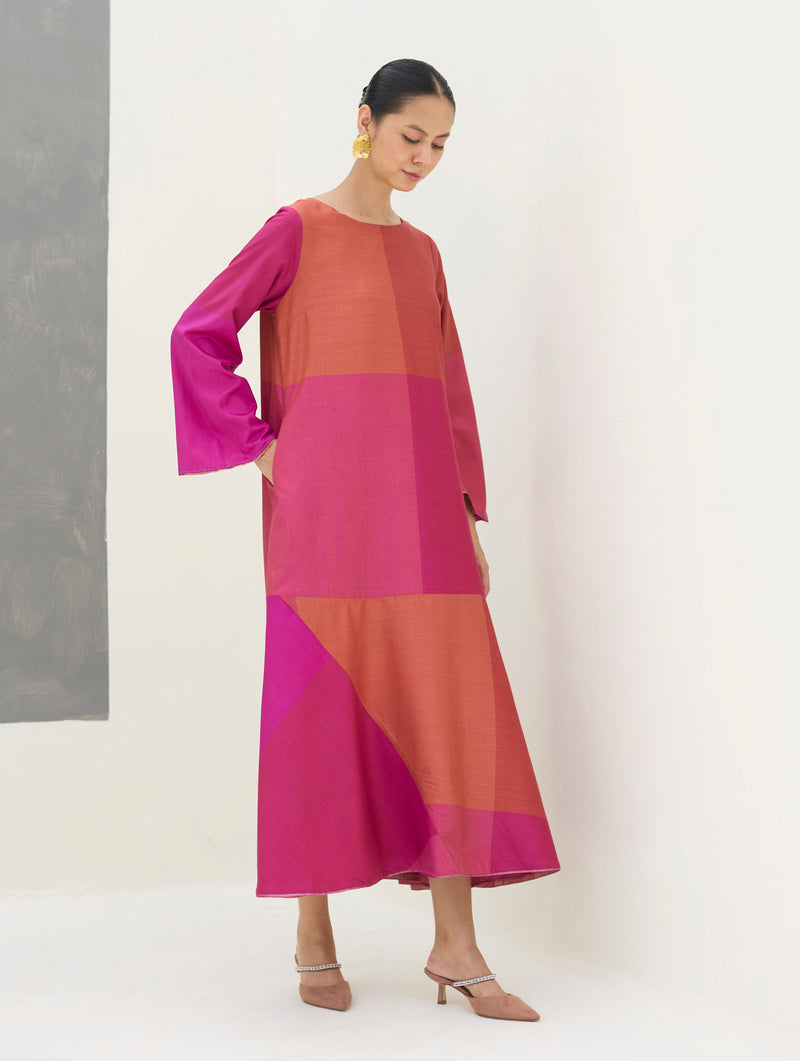 Zoa Eri Silk Dress -  Rose