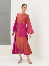 Zoa Eri Silk Dress -  Rose