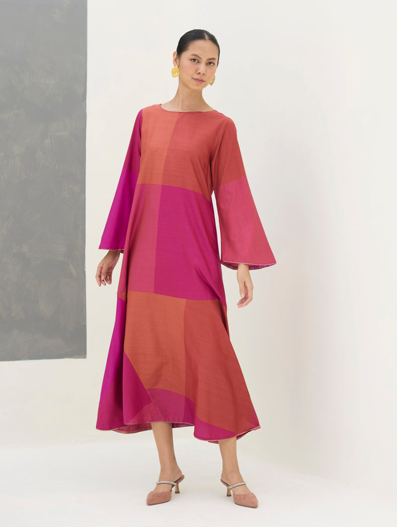 Zoa Eri Silk Dress -  Rose