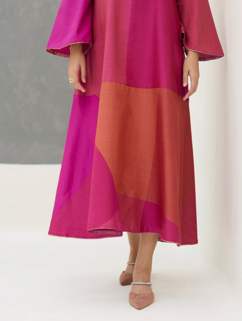 Zoa Eri Silk Dress -  Rose