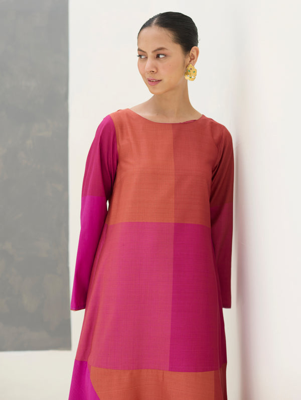 Zoa Eri Silk Dress -  Rose