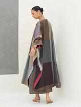 Darri Hand-Embroidered Overlay - Taupe Grey