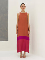 Nida Sleeveless Mulberry Silk Dress - Rose