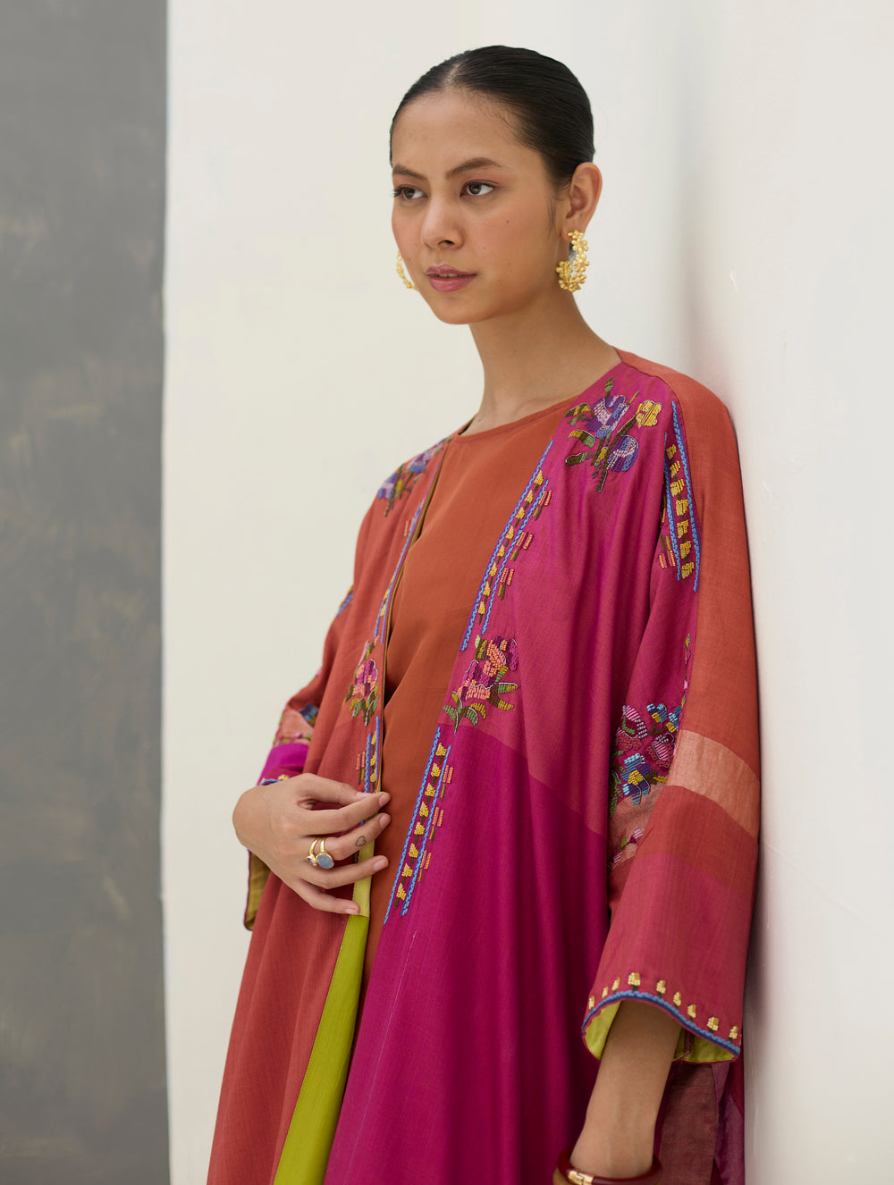 Darri Hand-Embroidered Overlay - Rose