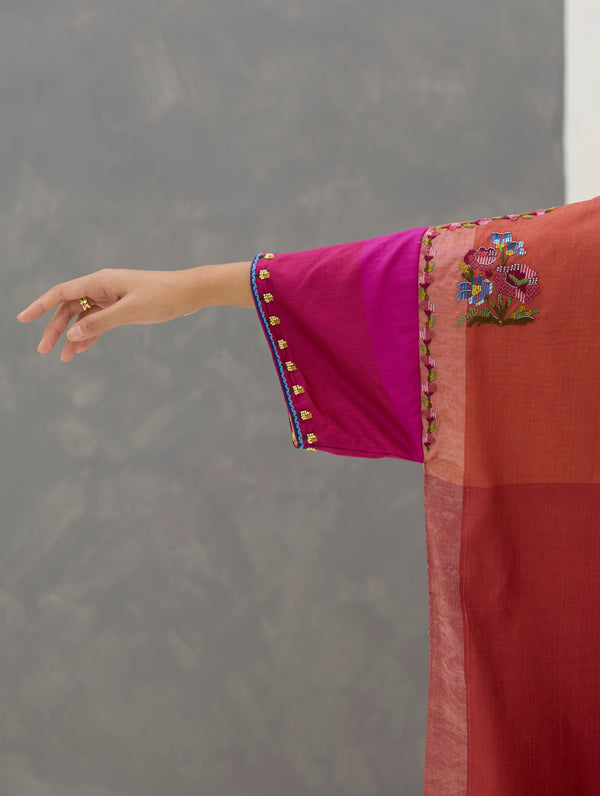 Darri Hand-Embroidered Overlay - Rose