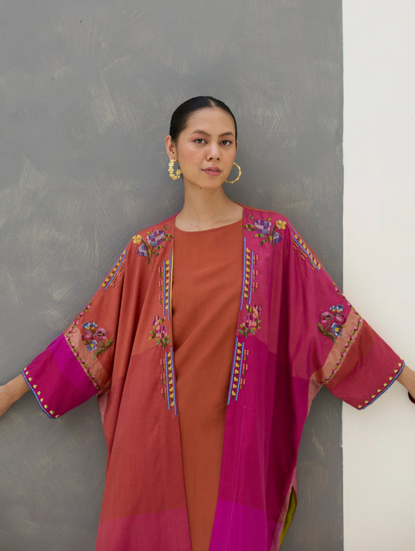 Darri Hand-Embroidered Overlay - Rose