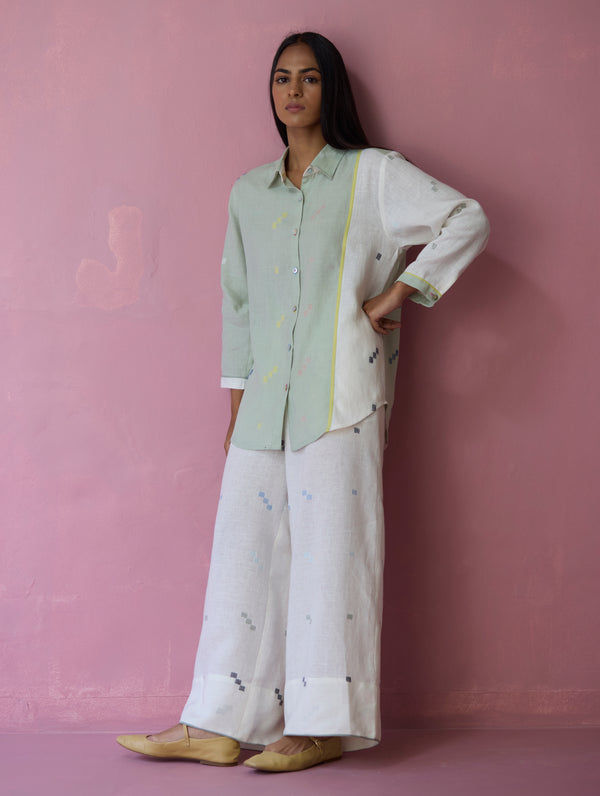 Sela Patchwork Jamdani Linen Co-ord Set