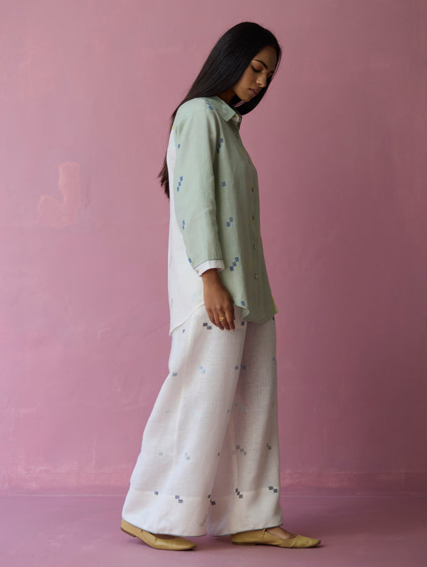 Sela Patchwork Jamdani Linen Co-ord Set