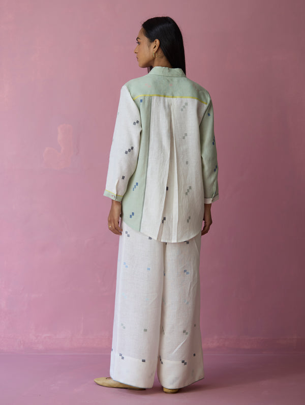 Sela Patchwork Jamdani Linen Co-ord Set