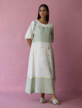Vani Patchwork Jamdani Linen Dress