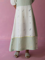 Vani Patchwork Jamdani Linen Dress