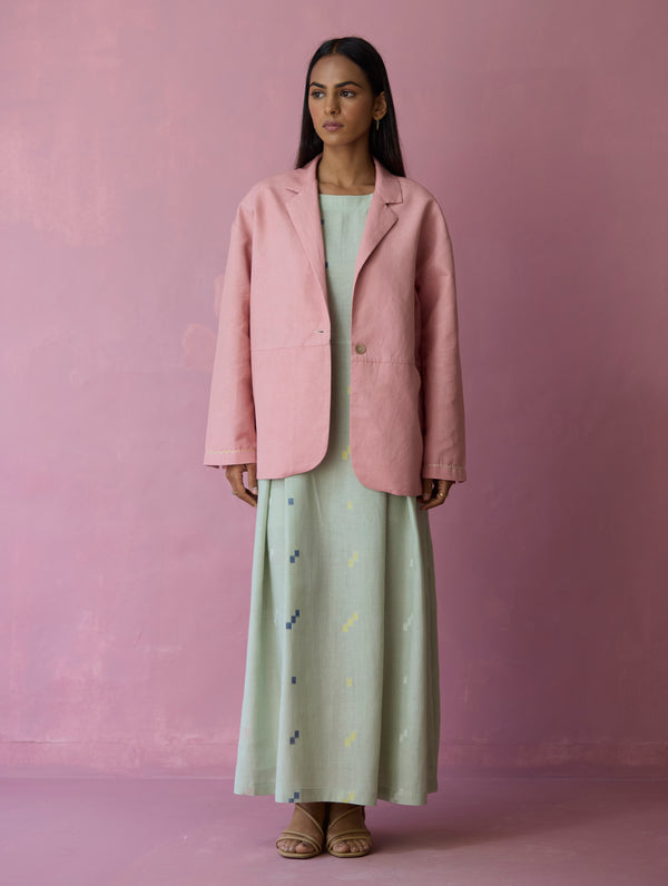 Nina Thick Linen Blazer - Rose