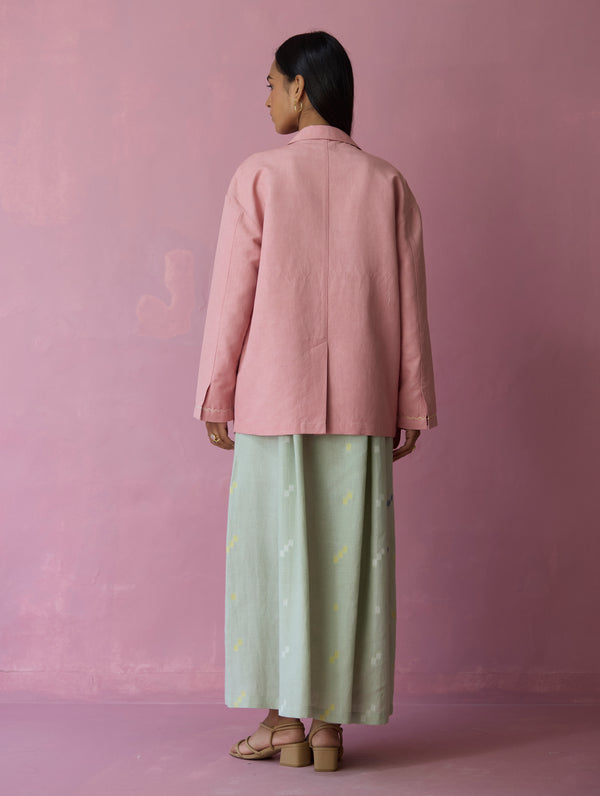 Nina Thick Linen Blazer - Rose