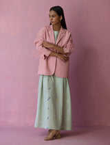 Nina Thick Linen Blazer - Rose