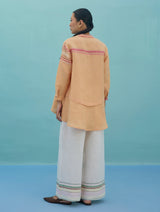 Amaya Border Linen Co-ord Set - Apricot