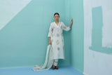 Rava Border Linen Stripe Dupatta - Ivory