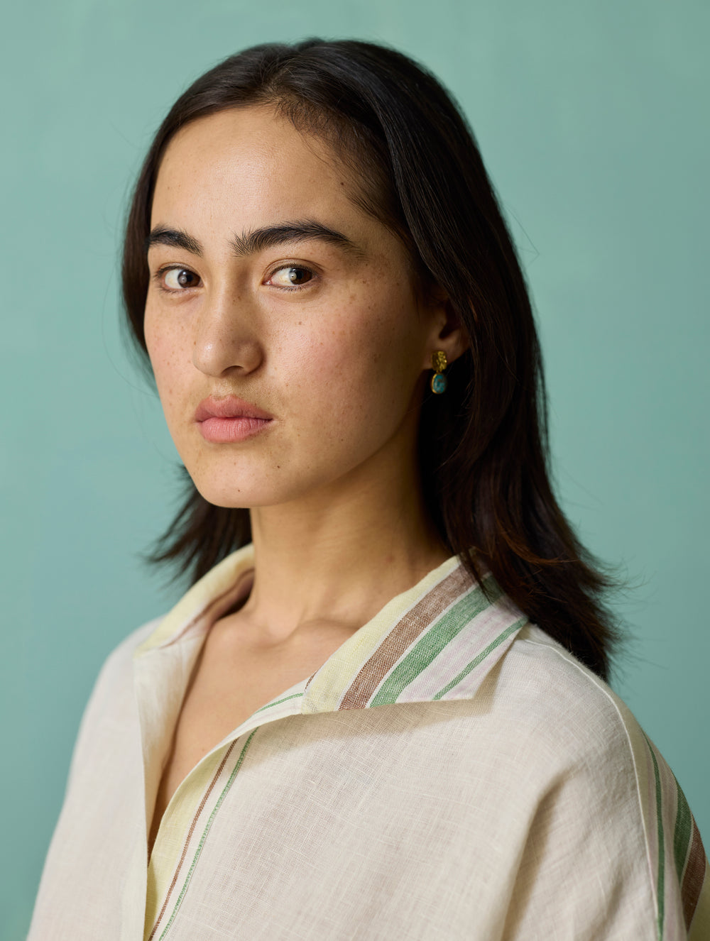 Luma Block-Printed Floral Shirt - Ivory