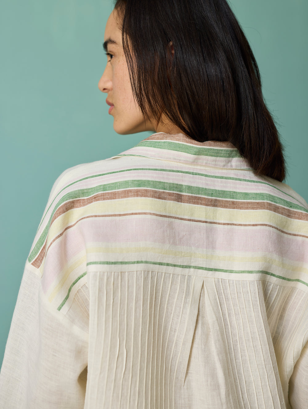 Luma Block-Printed Floral Shirt - Ivory