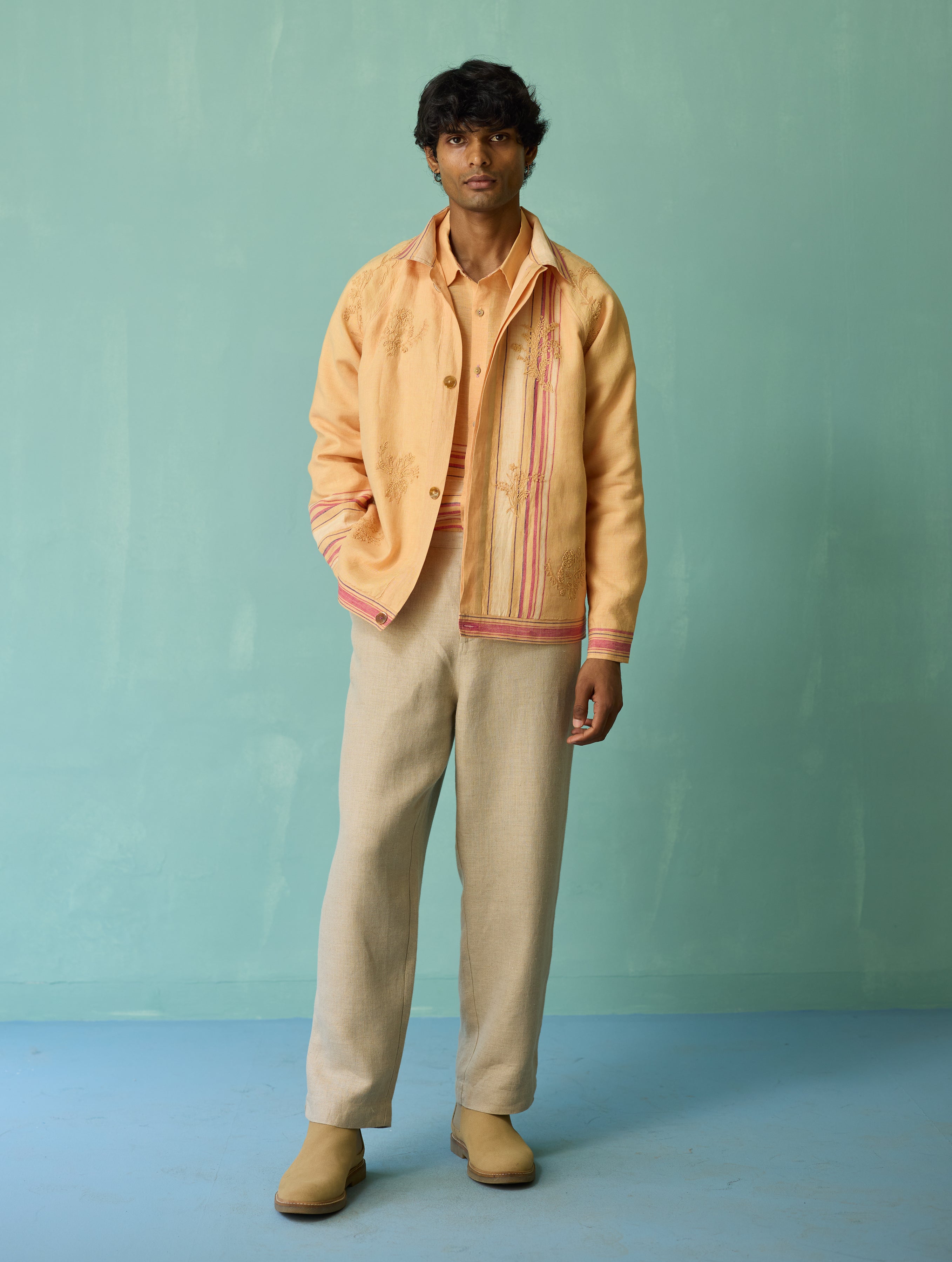 Explore Men's Linen Jackets Online | Manan