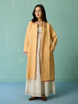 Kara Long Linen Overlay - Apricot