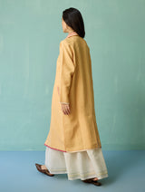 Kara Long Linen Overlay - Apricot