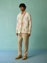 Bardor Floral Block-Printed Jacket - Ivory