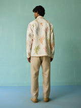 Bardor Floral Block-Printed Jacket - Ivory