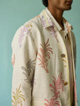 Bardor Floral Block-Printed Jacket - Ivory