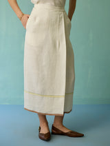 Eon Hand-Embroidered Floral Vest Co-ord Set - Ivory