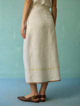 Eon Hand-Embroidered Floral Vest Co-ord Set - Ivory