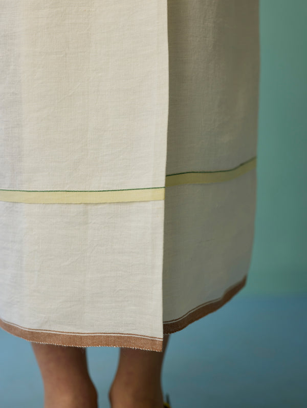 Eon Hand-Embroidered Floral Vest Co-ord Set - Ivory