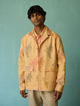 Bardor Floral Block-Printed Jacket - Apricot