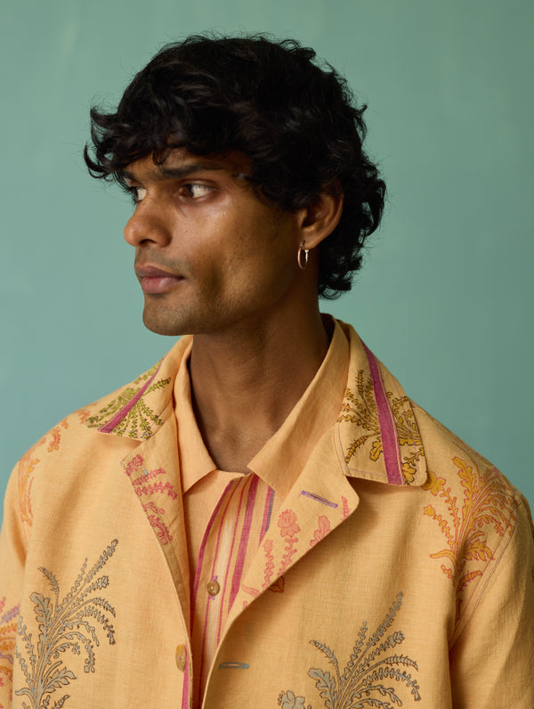 Bardor Floral Block-Printed Jacket - Apricot